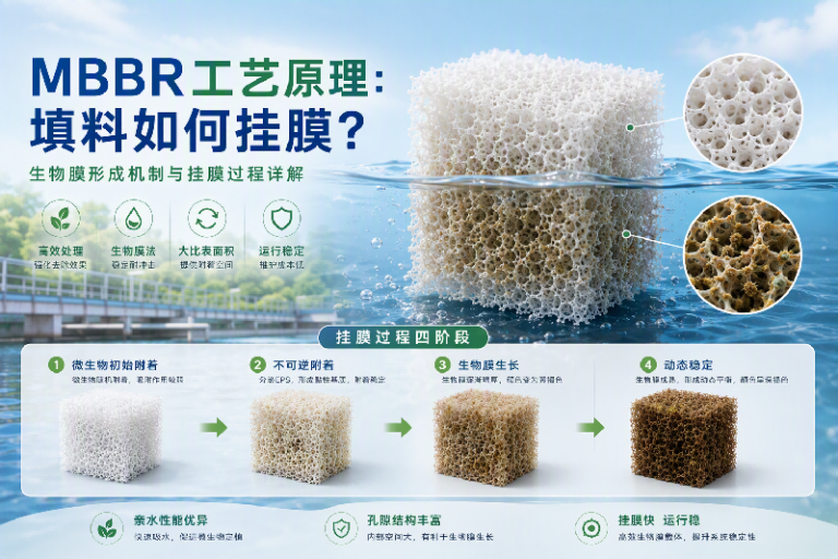 MBBR工艺原理：填料如何挂膜？